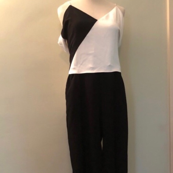 Parker Frida Black Color Block Jumpsuit Sz: S